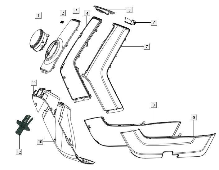 Capots avant noir mat Niu N1S