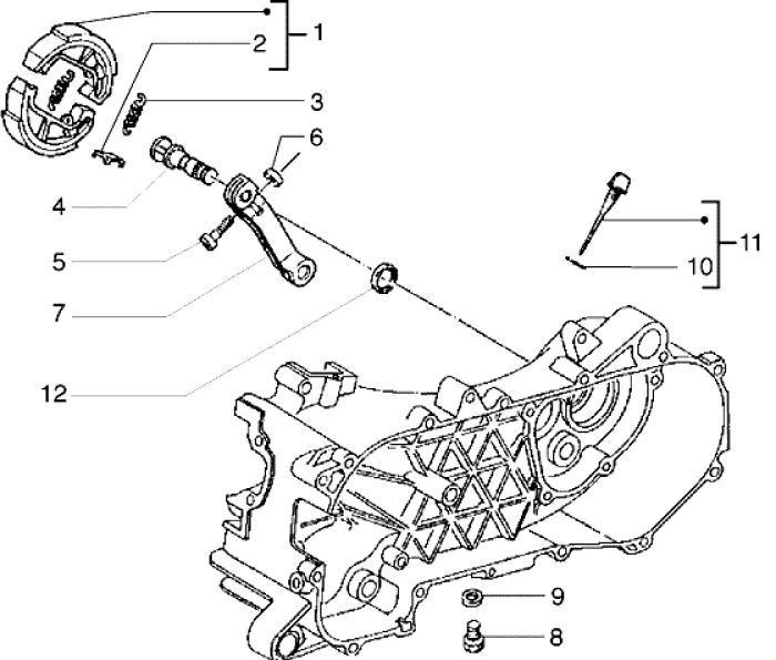 Pièces de frein Piaggio Liberty 2 temps jusqu'à 2005