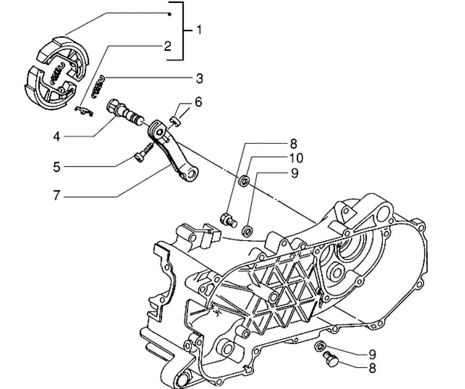 Levier de frein Piaggio Zip RST
