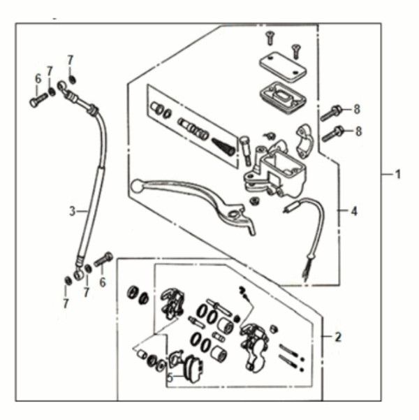 Système de freinage Assy Sym Jet 14 50I E5