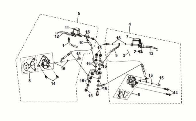 Système de freinage Assy Sym Symphony ST 50 E5