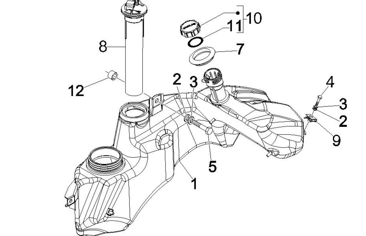 Réservoir de carburant Vespa GTV 250 4T 4V IE