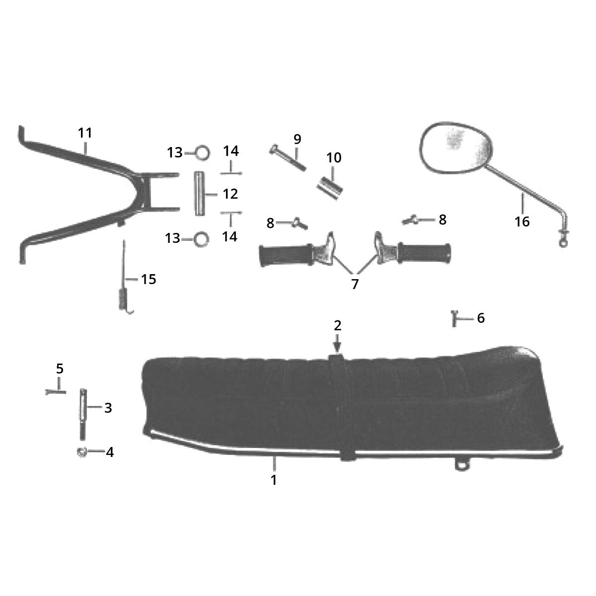 Marche Piéselle Bequille Central Zundapp C50 Sport 517-21LA