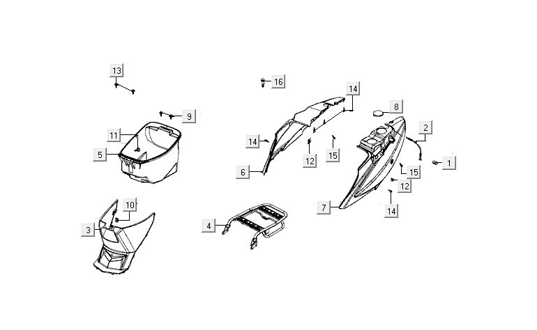 Sellebak Kymco Agility Delivery 4 temps euro4 blanc