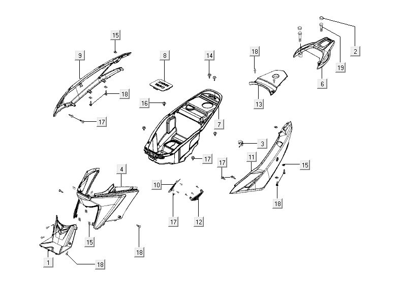 Sellebak Kymco City 16' 4 temps blanc