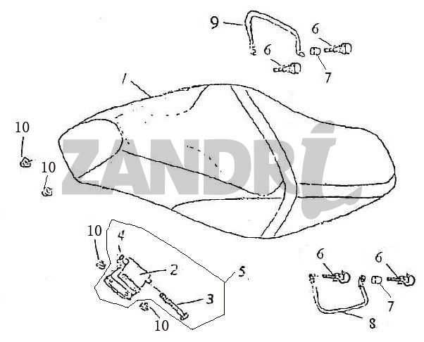 Selleseat BTC Grande Retro GT1 bleu crème métallisé