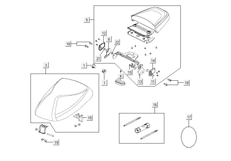 Selle Selleseat Kymco Agility Fat 12' 4 temps spécial blanc