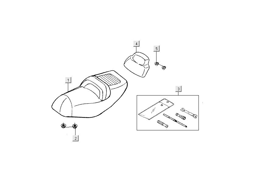 siège Selleseat Kymco Dink LC 2 temps argent