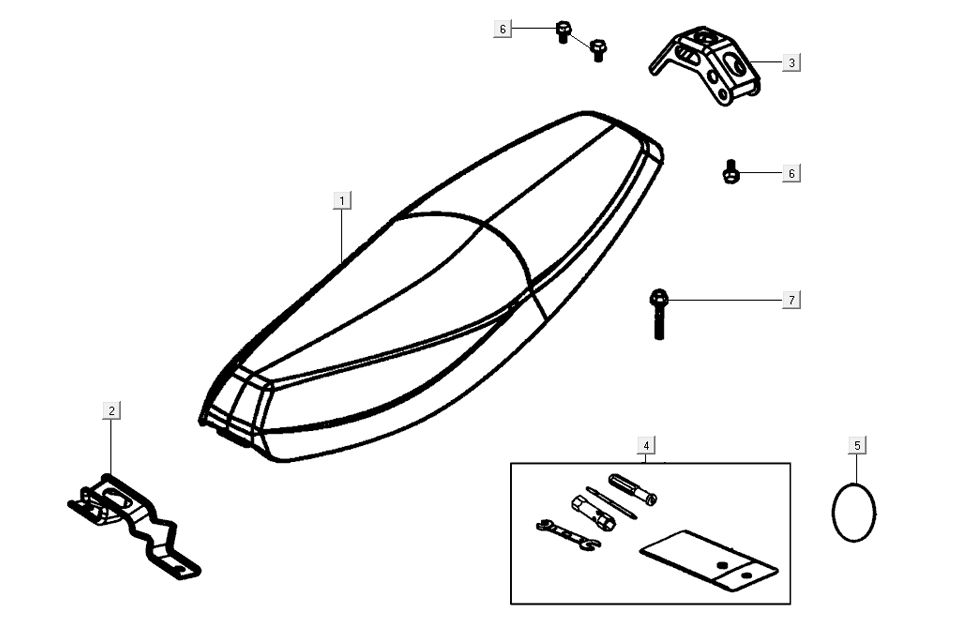 Selle Selleseat Kymco K-Pipe 4 temps noir brillant
