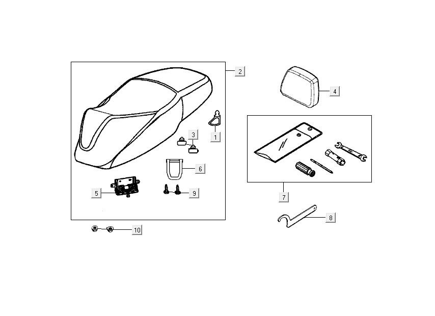 Selle Selleseat Kymco New Dink 4 temps blanc