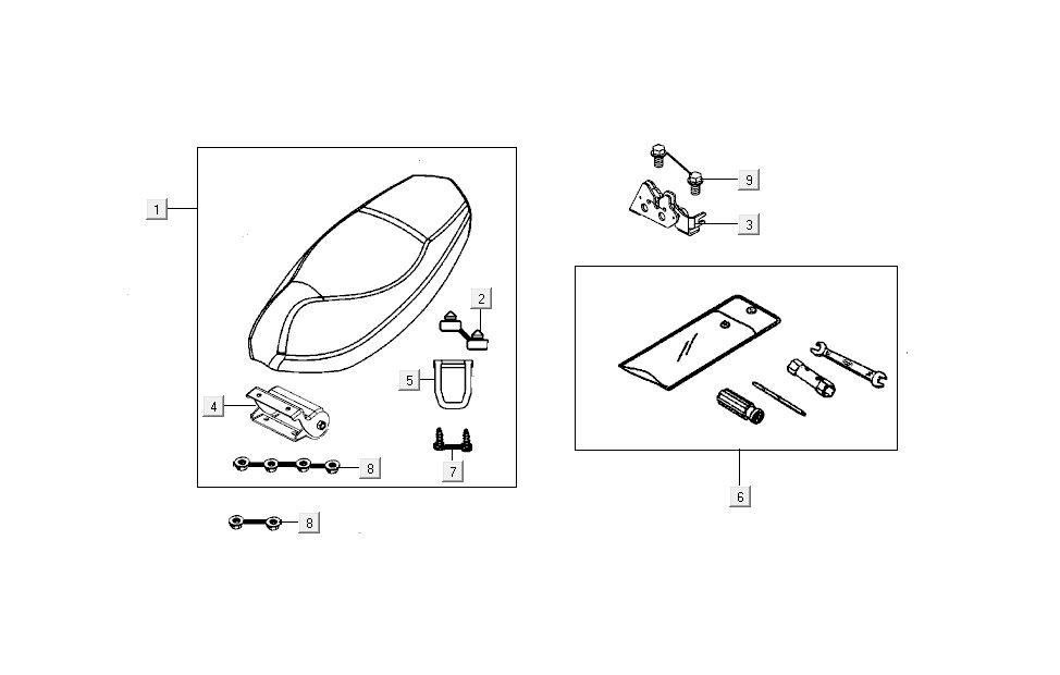 Selle Selleseat Kymco New Sento 4 temps 50i bleu