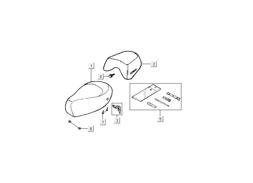 Selle Selleseat Kymco People 2 temps gris foncé