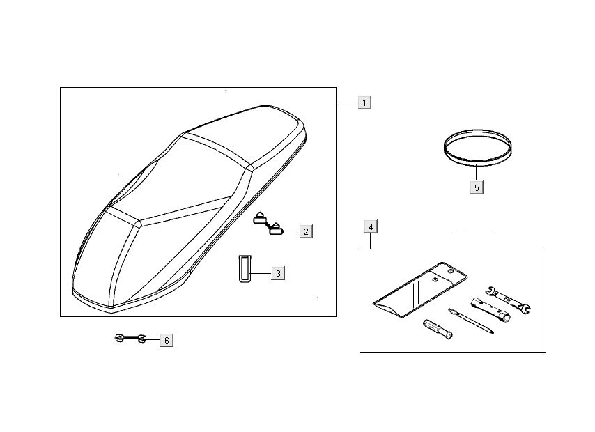 Selle Selleseat Kymco People S 4 temps blanc