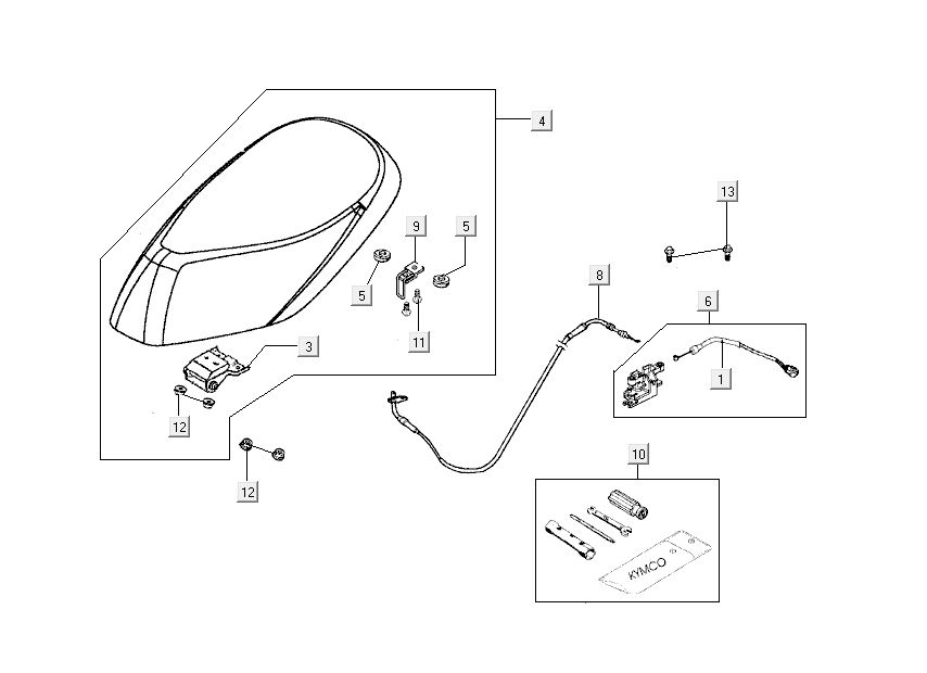 siège Selleseat Kymco Sento 4 temps Rose