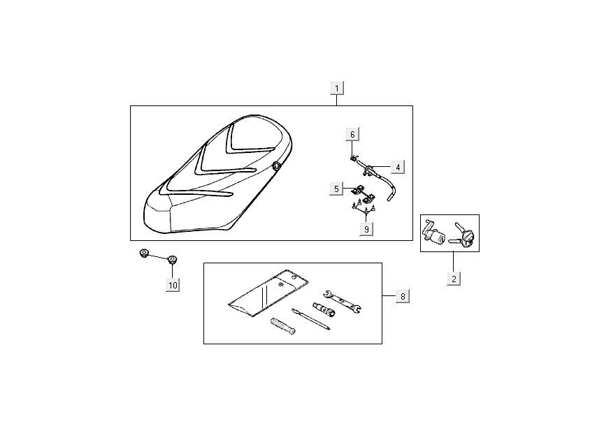 siège Selle Kymco Super9 ac o.m 2 temps noir mat Rouge