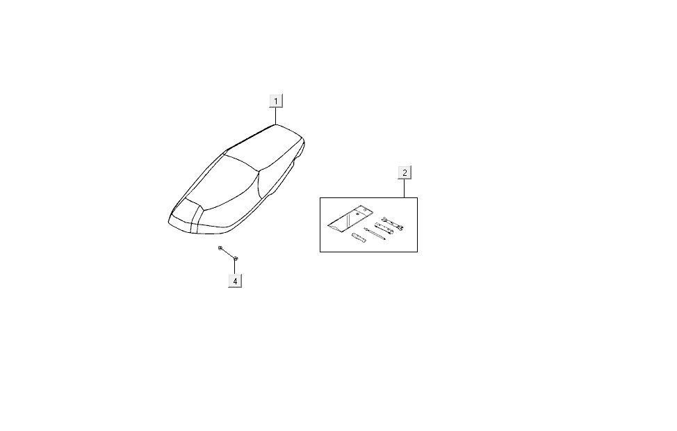 Selle Selleseat Kymco Super 8 4 temps (2007-2009) Bleu jaune