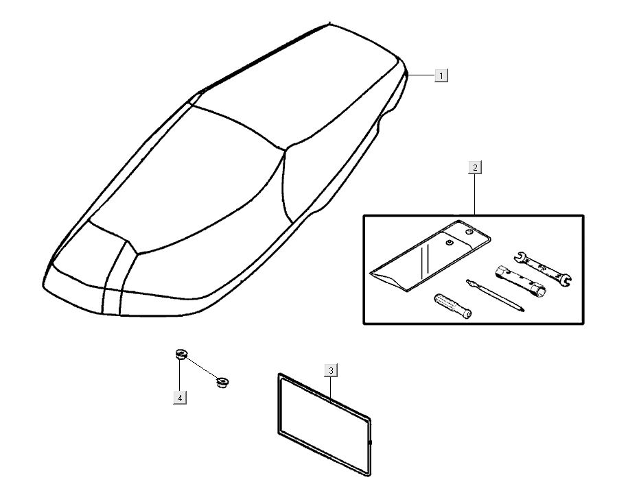 Selle Selleseat Kymco Super 8 Street 4 temps rouge