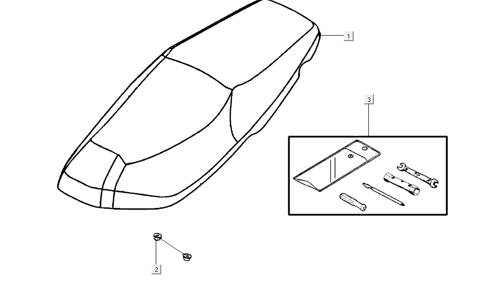 Selle Selleseat Kymco Super8 Street 50i E4 Gris mat