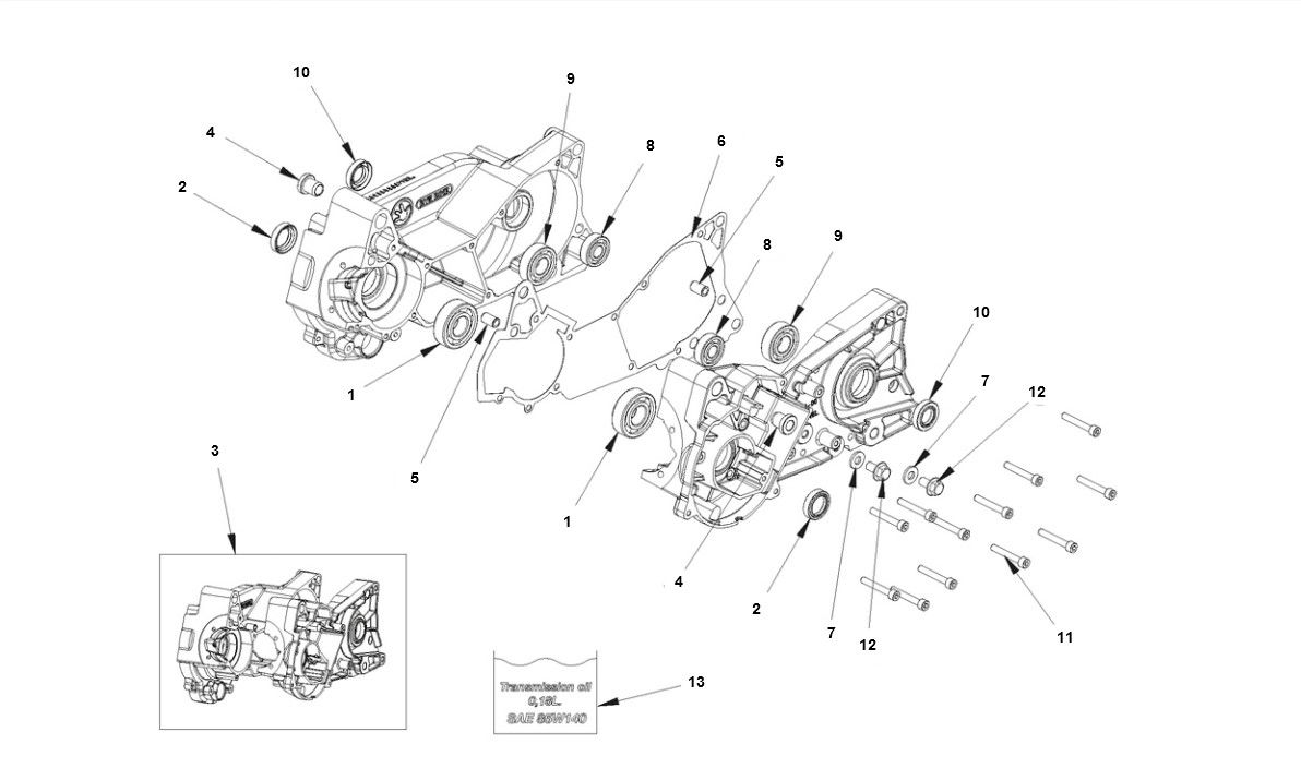 Carter moteur Bye-Bike-Bye-Bike Carter