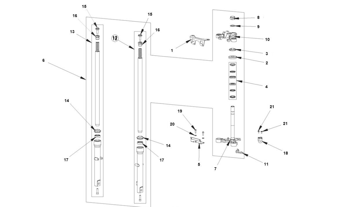 Fourche avant Bye-Bike-Bye-Bike voorvork