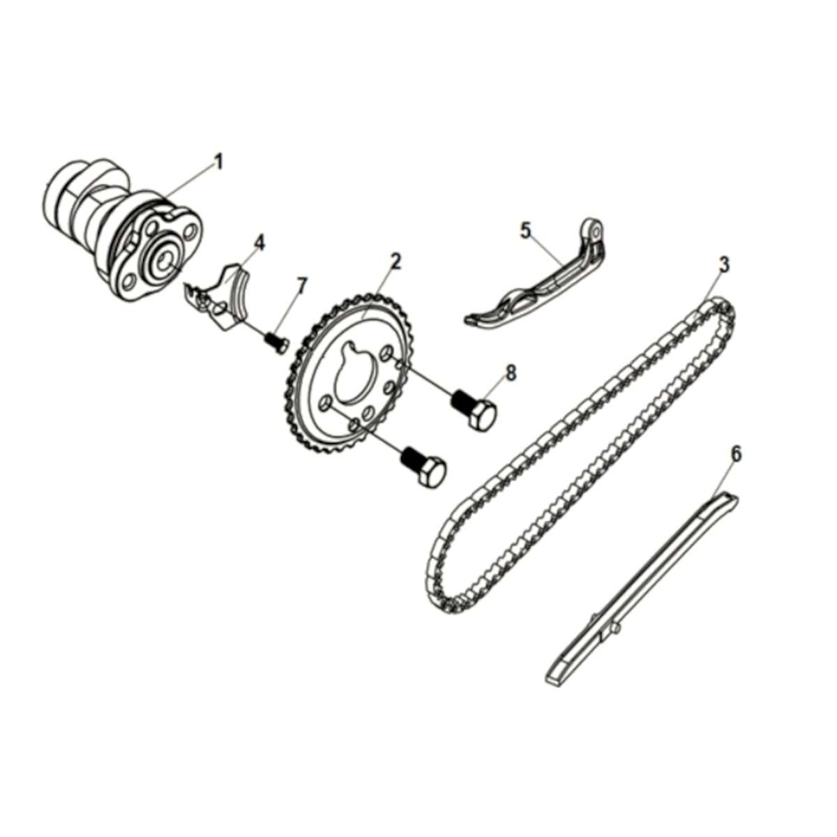 Cam shaft-cyl. head L.side cover Sym Symphony ST 125I LC E5