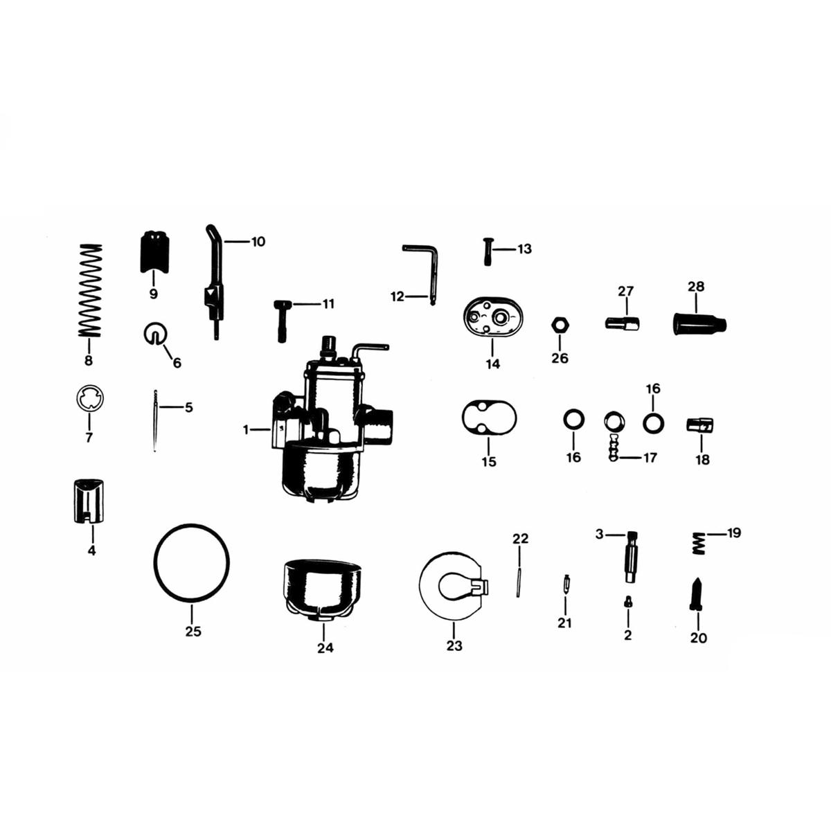 Carburateur Bing 15MM Zundapp C50 Sport 529-010, 020 à 024