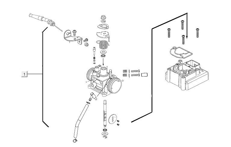 Carburateur Kymco Agility 16'+ 4 temps injection euro4 noir