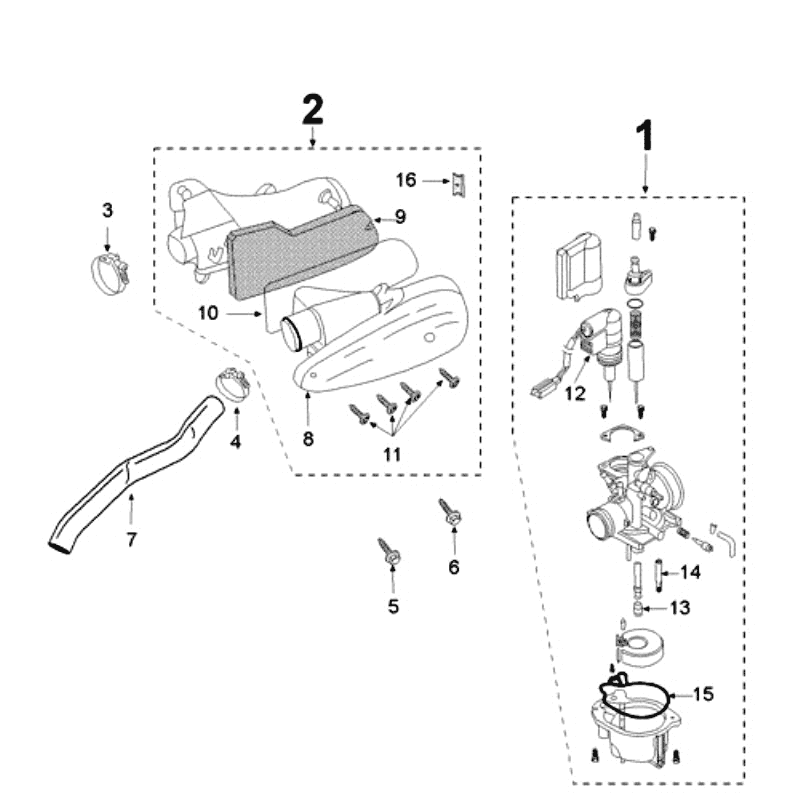 Carburateur Peugeot Speedfight 3 AC Noir