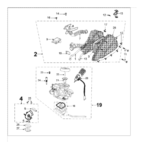 Carburateur Peugeot Tweet 125 V E3 2013-2017