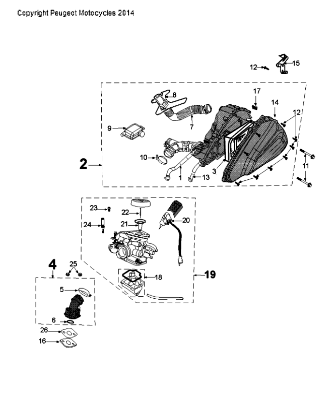 Carburateur Peugeot Tweet Evo Euro 4