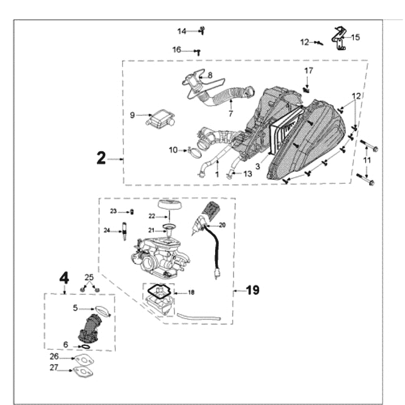 Carburateur Peugeot Tweet vieux noir mat