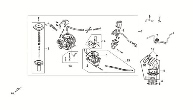 Carburateur Sym Crox 50 E3