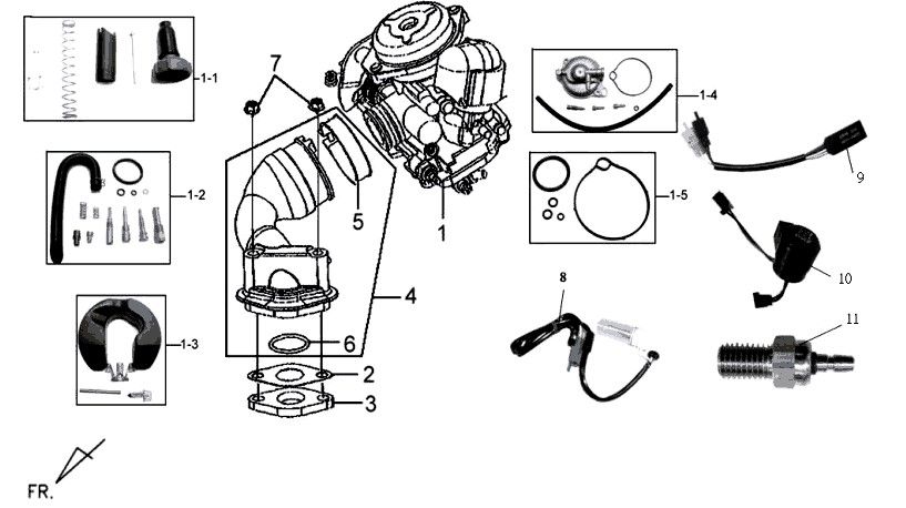 Carburateur Sym Mio 50 4T AC <2018