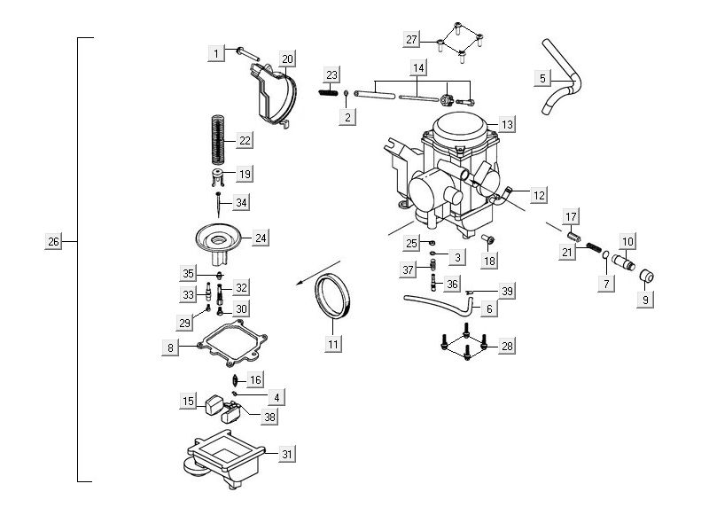 Carburateur Kymco MXU 300R