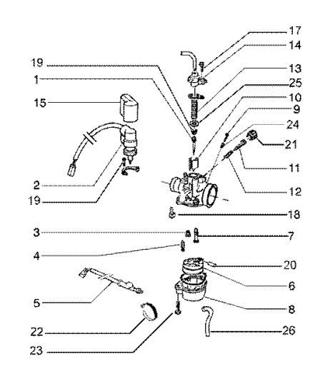 Carburateur Dell'Orto Gilera Runner 180cc FXR 2 temps