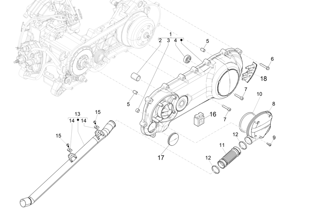 Housse cartel pour Piaggio NRG Power 50 2 temps LC Euro 4