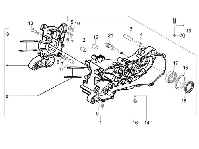 Carter Piaggio Liberty 2 temps