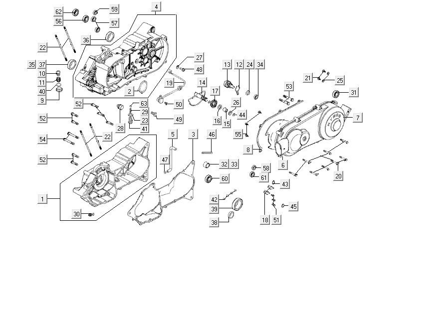 Carter moteur Kymco MXU 150