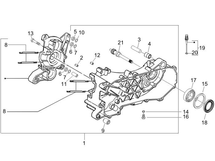Carter moteur Piaggio Fly 2 temps-partsproduct-carter-piaggio-fly-2-takt