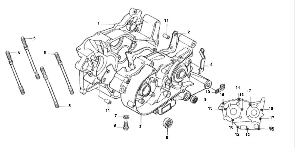 Carter moteur Honda MTX-SH-Carter Honda MTX-SH