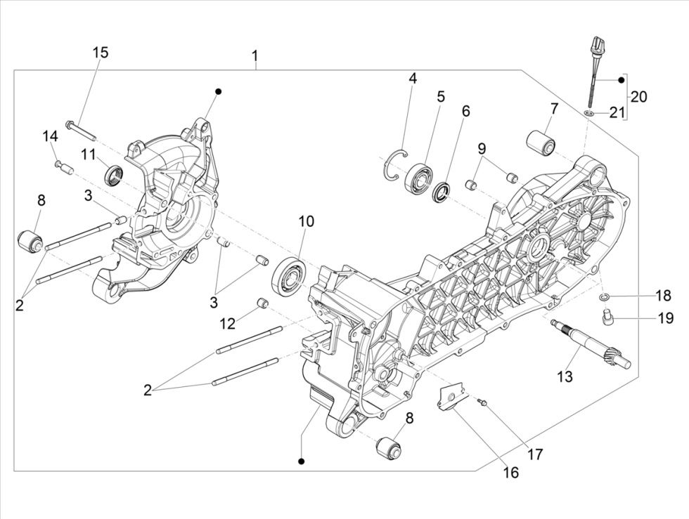 Carter Vespa Primavera 4 temps 3V (Euro5 injection IGET)