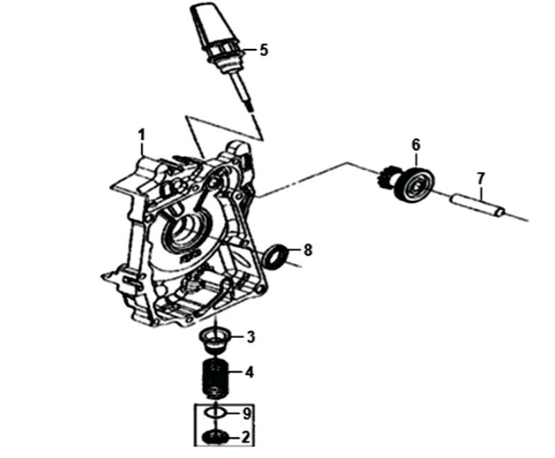 Carter rechts - start motor Sym Fiddle II Euro 4