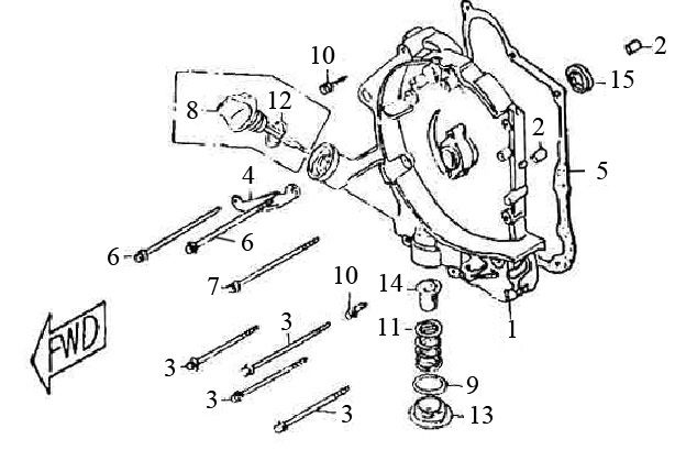 Carter moteur droit Edwards Tomorrow Grande Retro 125cc