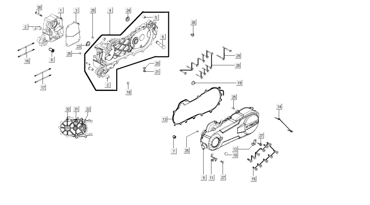 Carter Kymco Super8 Street 50i E4 Gris mat