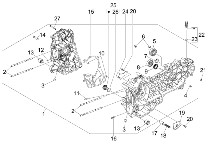 Carter Vespa GTS 300 ie 2008-2016 (avec et sans ABS)