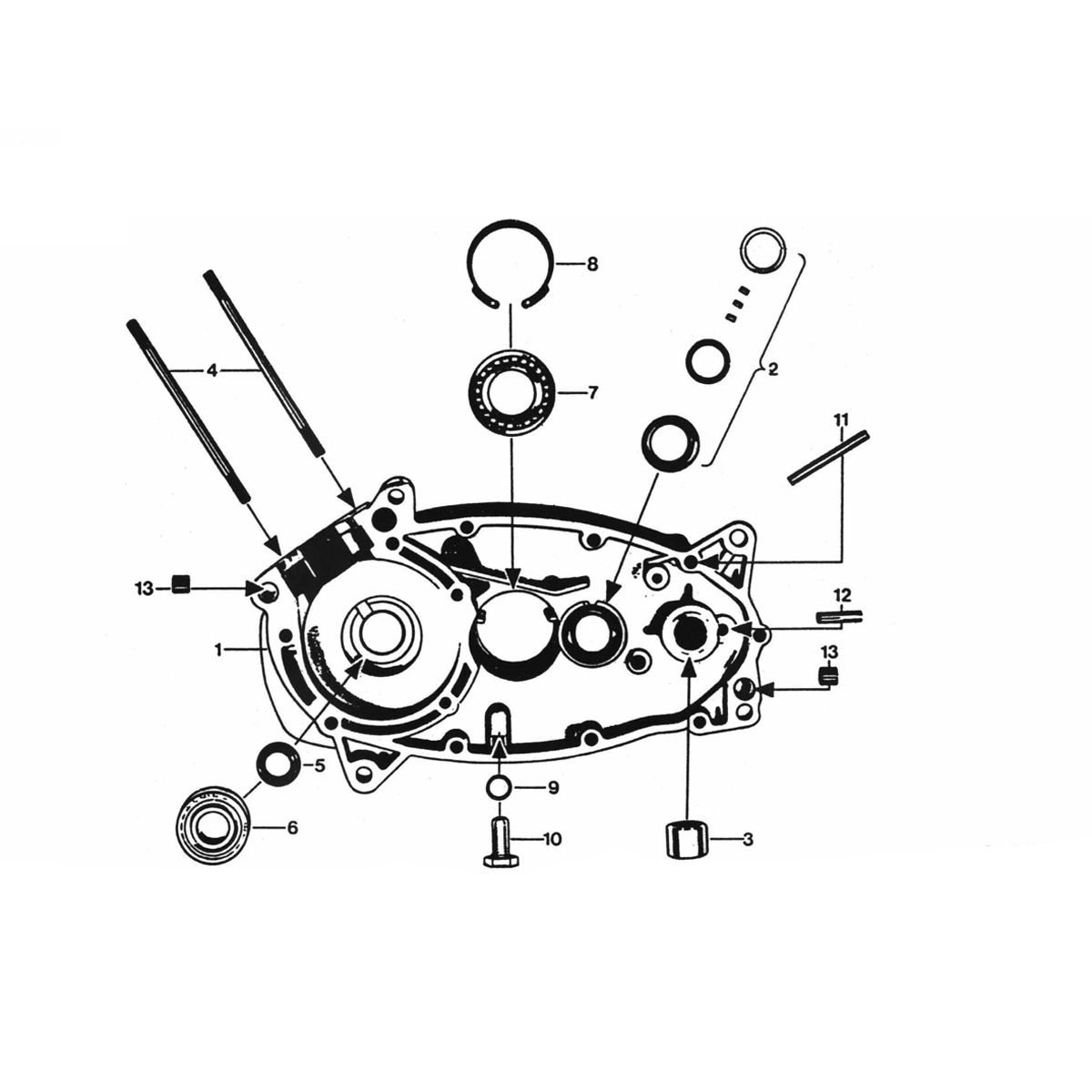 Demi-carter droit Zundapp 350-500 et 510