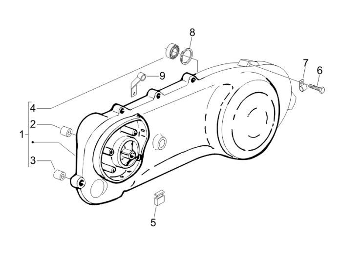 Carter moteur Piaggio Fly 2 temps-partsproduct-carterdeksel-piaggio-fly-2-takt