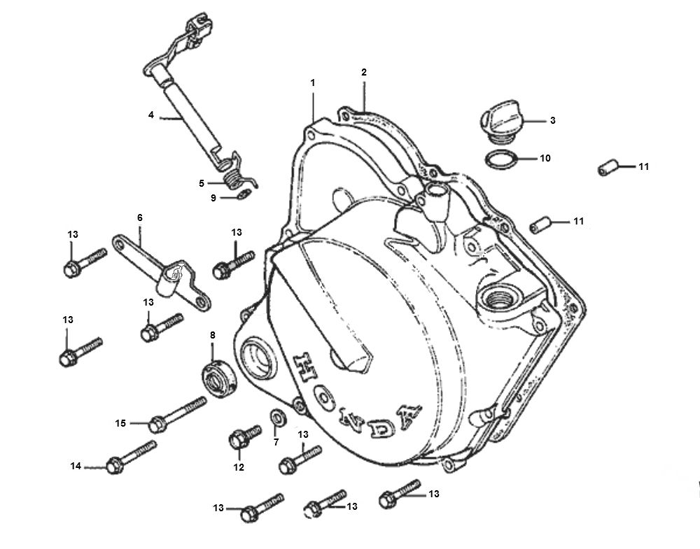 Carter moteur Honda MTX-SH-Carterdeksel Honda MTX-SH
