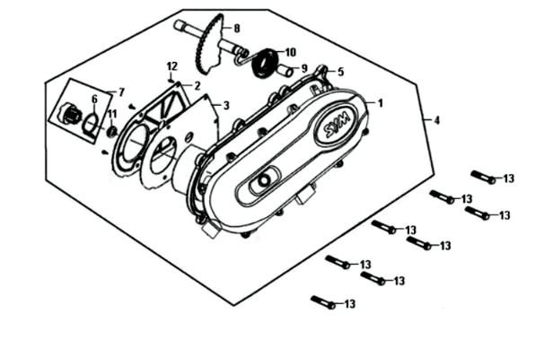 Cache carter gauche Sym Symphony ST E3