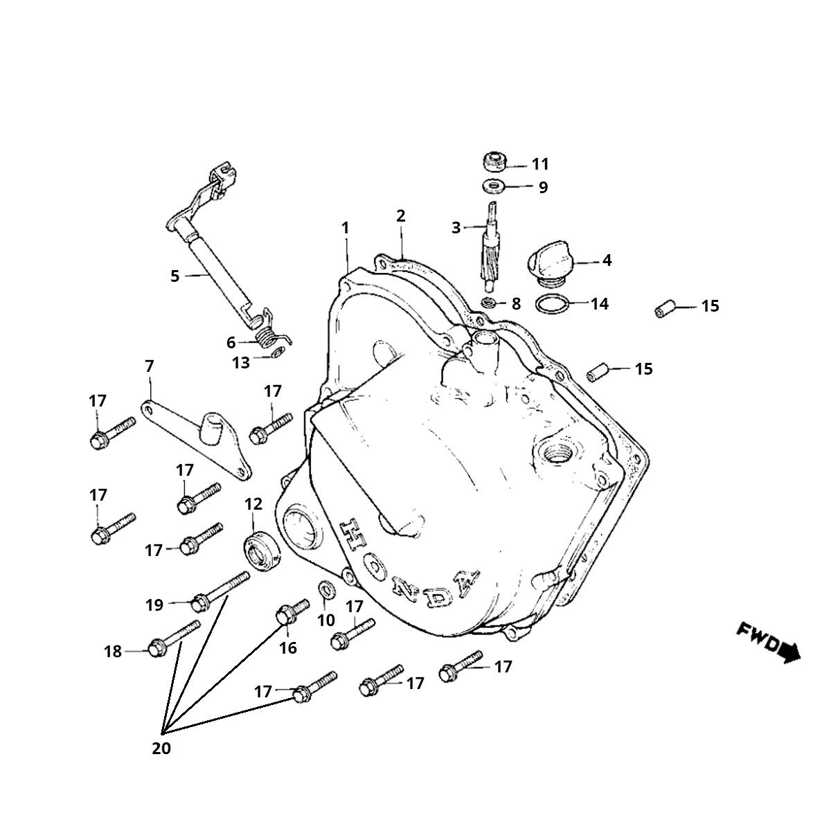 Cache de carter Honda MB50/MB80